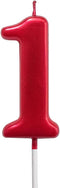 Red Birthday, 1 Candle 1st One Year Cake Bady Roman Numberal Cool Number Candle No 10 11 12 13 14 15 16 17 18 19...