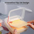 Sliced Cheese Container for Fridge Clear Plastic Flip Lid Cheese Slice Storage Box Refrigerator Organizer for Food Grated Cheese Singles Convenien...