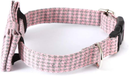 Love Dream Dog Collar Bow Tie Collar Soft & Comfy Bowtie Collars for Small Medium Large Dogs, Adjustable Dog Collar with Quick Release Buckle (M, ...