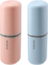 2PCS Toothbrush Travel Case,Multi-Function Portable Toothbrush Cover,Dustproof Toothbrush Holder,Suitable for Business Camping Travel or Daily Use...