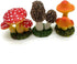 3pcs Mini Mushroom Figurines Lawn Garden Cute Micro Decoration Statues Figurines for Garden Ornaments Plant Pots Bonsai Landscape Model Ornaments ...