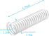 New 1-1/2" Replacement Lower Duct Hose for Shark Rotator Vacuum Cleaner Motorized Lower Floor Nozzle Hose NV341, NV470, NV472, NV500, NV500CO, NV5...