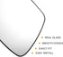 X AUTOHAUX Car Right Rearview Heated Side Mirror Glass for Jeep Grand Cherokee 2005-2010 5142874AA Replacement Heated Mirror Glass with Backing Ho...