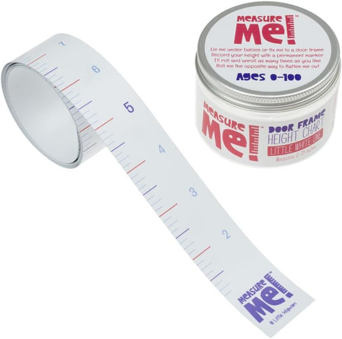 Measure Me! Baby Roll-up Door Frame Growth Height Chart for Children Kids Room - Little White One (inches)...