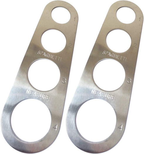 Stainless Steel Spaghetti Pasta Measurer Measure Tool Portion Control Gadgets with 4 Serving Portions Cooking Tools 2 Pack...