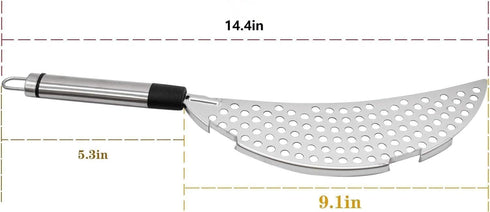 AUEAR, Grease Handheld Stainless Steel Pasta Strainer Insert Drainer for Different Pot Pan Kitchen Tools (1 Pack, with Handle)...