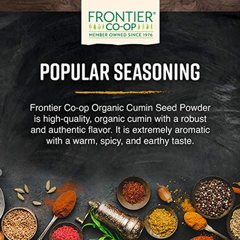 Frontier Co-op Organic Ground Cumin Seed 5.61oz Cumin Powder...
