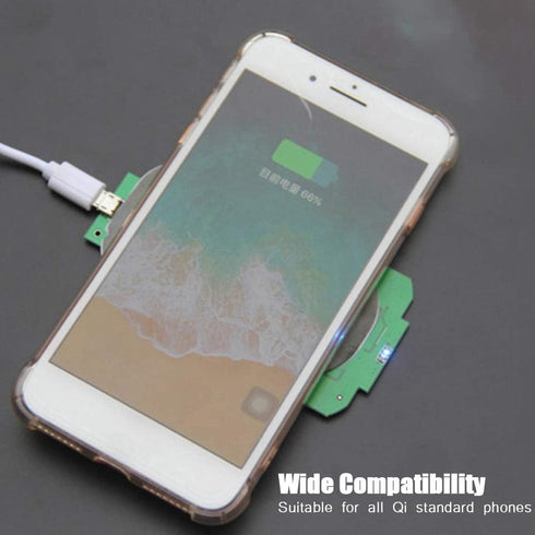 Wireless Charging Module DIY QI Standard 3 Coils Circuit Board Wireless Charging Transmitter, 5V 2A...