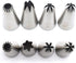 4 Pack Stainless Steel Seamless Piping Icing Tips #1M 2D 2F 6B, Large Piping Nozzle, Cake Decorating Tools for Baker...