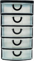 Massca 5 Drawer Storage Drawers and Personal Organizer, Heavy-Duty Plastic Containers for Storing Arts, Crafts, Sewing Accessories, Stationary, an...
