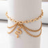 Boho Layered Crystal Chain Ankle Bracelet Gold Snake Dangle Anklet Bracelet Layering Tennis Chain Anklet Punk Summer Foot Chain Jewelry for Women ...