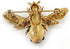 Vintage Inspired Crystal Enamel Bee Brooch in Gold Tone - 45mm Across...