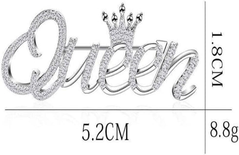 Personality Fashion Queen Crown Brooch Pins Crystal Elegant Flower Brooch for Women Girls...