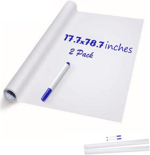 White Board Contact Paper Roll ?Environmentally Friendly PVC Whiteboard Sticker?Dry Erase Contact Paper?Large Size & Cuttable White Board for Kids...