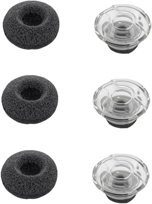 Earbud Tips Replacement Compatible with Plantronics Voyager Legend Headphones 3 Pcs Earbuds Ear Gels Tips and 3 Pcs Foam Compatible with Voyager L...