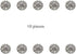 Hahiyo Crystal Rhinestone Flower Buttons Clear Glass 19mm Flatback Bling Reflective Sparkly Big Enough Hole Thread Clean Remove for DIY Jewelry Se...