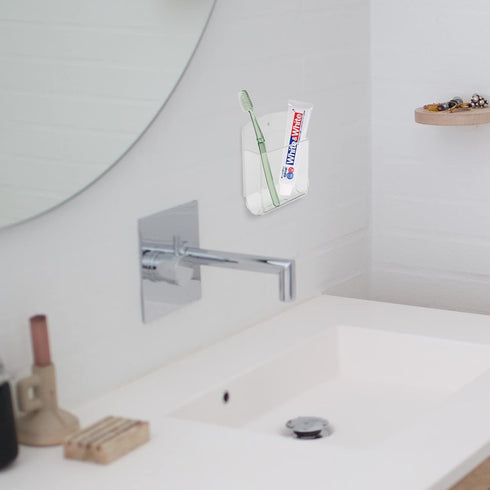 Cosmos Pack of 2 Acrylic Remote Control Holder Adhesive Wall Mount Phone Holder Wall Mount Organizer Media Storage Box Phone Charging Storage Box ...