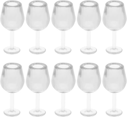 Toddmomy Mini Wine Glasses 10Pcs Miniature Dollhouse Wine Glasses 1: 12 Kids Dollhouse Kitchen Toys Dollhouse Accessories...