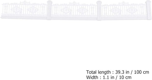 Cabilock Miniature Fairy Garden Fence Plastic Long Picket Fence Decorative Fence for Dollhouse Miniature Garden Bonsai Terrarium Ornaments 1M...