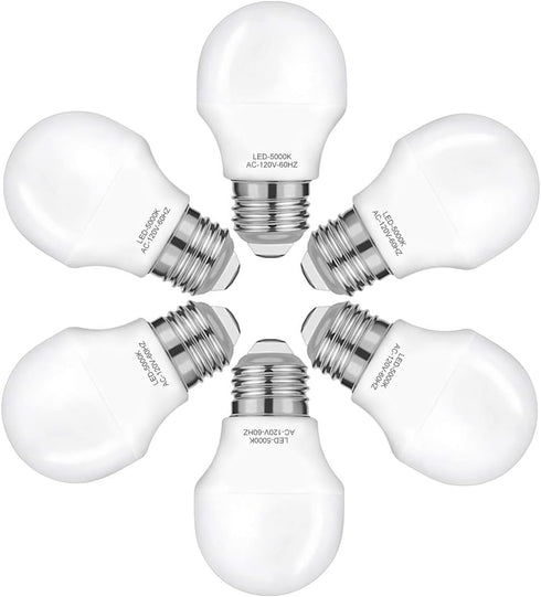 40W Equivalent Light Bulb,4W Led Bulbs 5000K Daylight,A15 LED Lights E26 base,Ceiling Fan Light Bulb,120V 40w Appliance Bulb,Non-Dimmable,6 Pack...