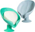 Leaf Shape Soap Saver - Self Draining Soap Dish, Extends Bar Soap Life, Keeps Soap Dry - Green & Gray, 2 Pcs...