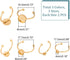 UNICRAFTALE 18Pcs 3 Colors 3 Sizes Blank Rings Base Finger Rings 4/6/8mm Stainless Steel Pad Ring Base Flat Round Blank Ring Settings Base Cabocho...