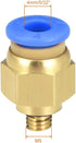 uxcell Straight Pneumatic Push to Quick Connect Fittings M5 Male x 4mm Tube OD 10pcs...
