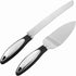 Cake Knife and Server Set, Cake Cutter and Pie Spatula, Cake Server and Knife Set of 2 with Non-Slip Swirl Grip, Cake Cutting Set for Wedding Cake...