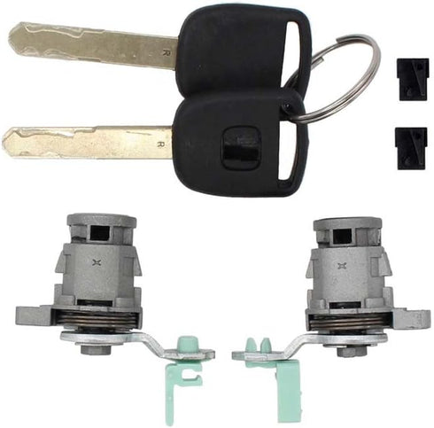 MOTOKU Pair of Front Left Driver LH Side & Right Passenger Side RH Door Lock Cylinder Keys Set for Accord 1998-2002,Civic 2001-2005,Odyssey 1999-2...