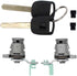MOTOKU Pair of Front Left Driver LH Side & Right Passenger Side RH Door Lock Cylinder Keys Set for Accord 1998-2002,Civic 2001-2005,Odyssey 1999-2...