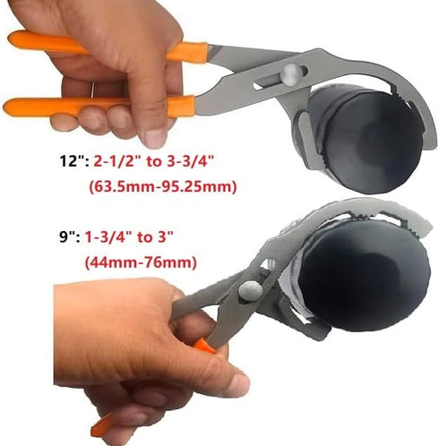 9" Small Oil Filter Pliers, Adjustable Oil Filter Wrench, Multifunction Oil Filter Removal Tool, Ideal for Engine Filters, Conduit & Fittings...