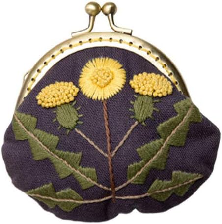 1 Set Coin Purse Embroidery Pouch Making Kit Lock Embroidery Tool DIY Coin Bag (Yellow Flower Style)......