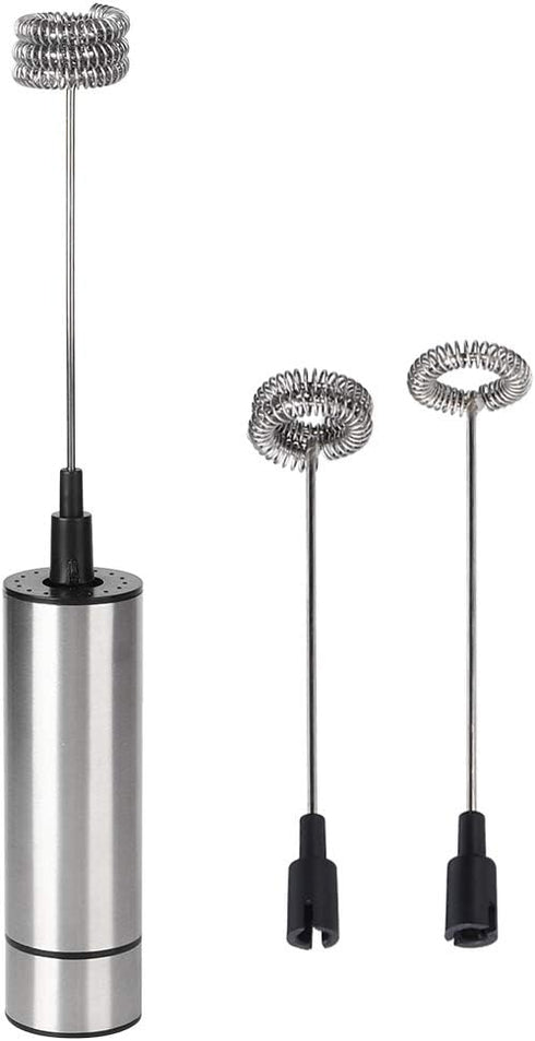Electric Stirrer, Frother, Stainless Steel Coffee Stirrer Mixer Blender Electric Egg Beater Milk Frother Frother Wand Milk Frother Handheld Home K...