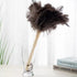 Dust Artifact Ostrich Feather Duster, Feather Duster Fluffy Natural Ostrich Feather with Wooden Handle and Eco-Friendly Reusable Ostrich Feather D...