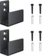 SMARTSTANDARD 2 Pack Adjustable U Shape Barn Door Floor Guides, Wall Mounted Flexible Flush Bottom Guide, Sturdy Steel Material, Black...