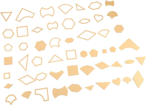 AUNMAS 54Pcs Clear Acrylic Pattern, English Paper Piecing Templates Quilting Templates Stencil Template Set Leather Craft Quilting Sewing Tool DIY...