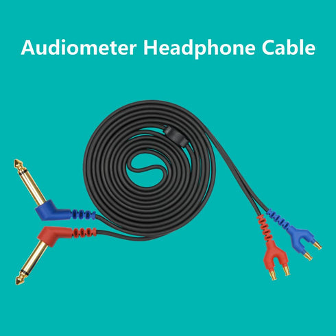 Audiometer Headphone Earphone Cable for TDH39 & DD45 Audiometric Headsets with Gold-Plated 2 x 6.35 mm Mono Jack......