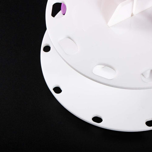 Yoseng 10 Hole Craft Brush holder,Acrylic Spinning Storage Caddy Drying Rack Storage for Oval Ink Blending Brushes (White)...