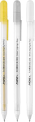 RVOGJP 3 Colors Gel Pen Set - White, Gold and Silver Gel Ink Pens for Black Paper Drawing, Sketching, Illustration, Card Making, Bullet Journaling...