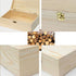 Zhou Pine Wood Storage Box - Natural DIY Accessories Set with Hinged Lid and Front Buckle, Perfect for Art Lovers and Family Collections...