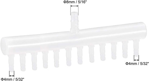 uxcell 8mm to 4mm 12 Way Aquarium Air Line Tubing Splitter Connector Fish Tank Plastic Air Flow Divider Oxygen Splitter Lever Valve...