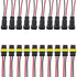 ESUPPORT 2 Pin Way Car Auto Waterproof Electrical Connector Plug Socket Kit with Wire AWG Gauge Marine Pack of 10...