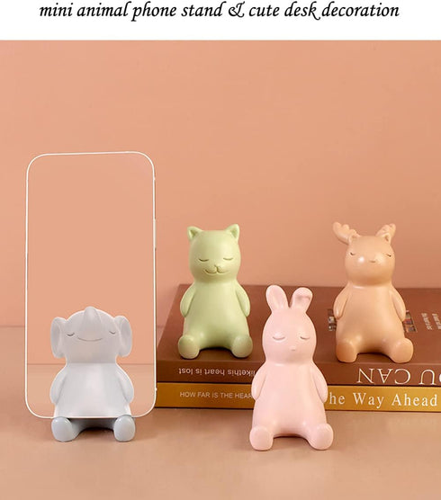 Cute Phone Stand for Desk, Mini Portable Elephant Smartphone Holder for Table and Nightstand, Kawaii Animal Phone Mount Holder foriPhone, Huawei,S...