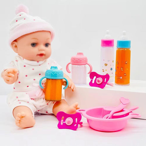 Baby Doll bottle Accessories Toys Baby Doll Magic bottles Playset Disappearing Bottles with Pacifier for Little Girls (big set(for 12-18" doll))...
