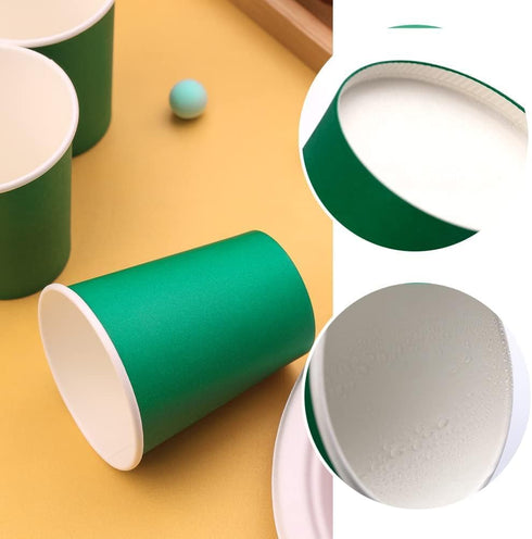 25 Pack 8 oz Disposable Paper Cups, Paper Hot Cups, Hot Coffee Cups, Beverage Cups, Suitable for Offices, Home Kitchens, Coffee Shops etc?green?...