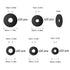 100 Pcs Black Flat Rubber Washers Assortment Kit, 16/18/20/25/30mm Heavy Duty Rubber Washers Rubber Grommet Vibration Damping Pads for Shower Head...