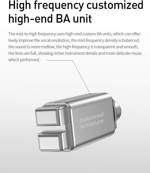 YINYOO KBEAR KS2 USB C Earbuds Headphones Hybrid 1BA 1DD Wired Earbuds Stereo Bass HiFi IEM Earphone Noise Cancelling High Resolution with Detacha...