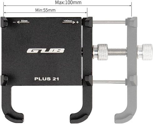 GUB PLUS21 Bicycle Motorcycle Phone Holder One Key Adjust Aluminum Bike Handlebar Mount Waterproof Phone Case Mobile Phone Mount...