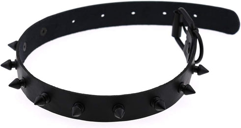Unisex Multicolor Simulated Leather PU Punk Rock Gothic Black Spiked Rivets Choker Collar Necklace...