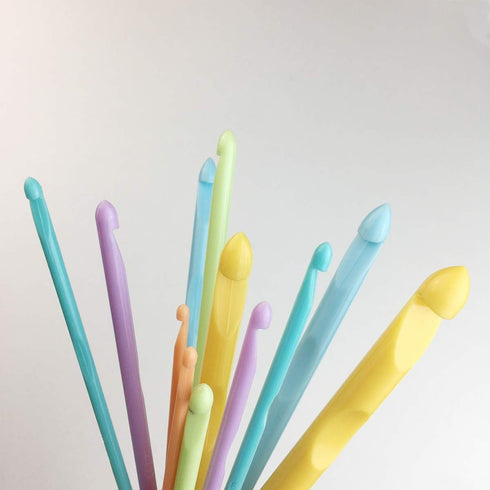 Tunisian Afghan Crochet Hook Set with Plastic Cable Set of 12 Size 3.5mm-12mm Carpet Rug Blanket Weaving Knitting Needles...